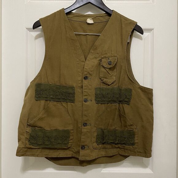Vintage Blue Bill Redhead Hunting Shooting Vest Game Pocket Large USA Made - Picture 1 of 5